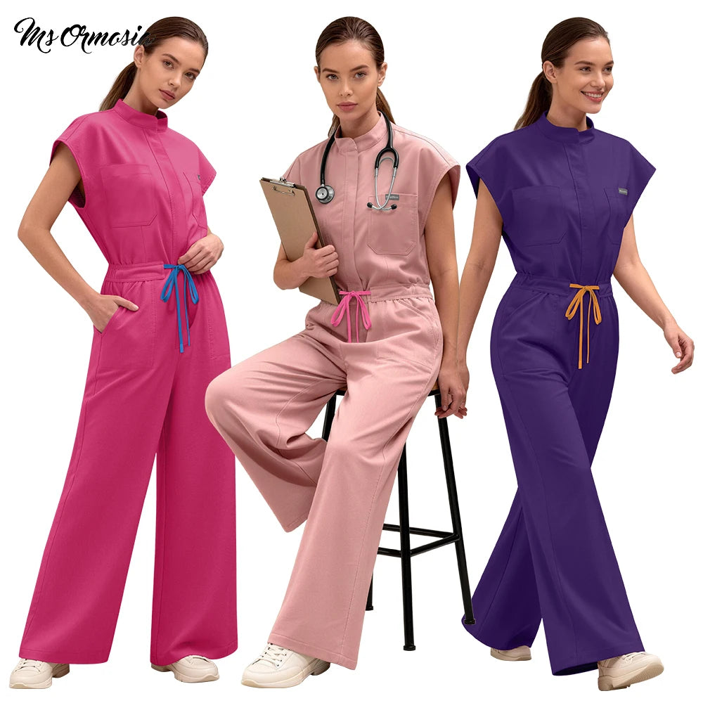 Operating Room Overalls Dental Surgery Workwear Medical Nurse Uniforms Hospital Scrubs Working Jumpsuits Beauty Clinical Costume