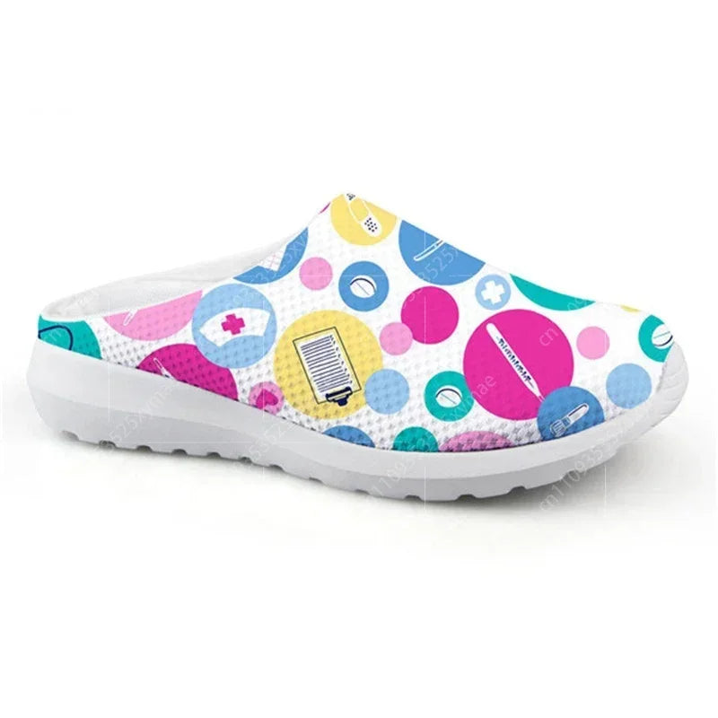 Women's Summer Slippers Hospital Nurse Printing Home Slipper Ladies Non-Slip Beach Sandals For Females Nursing Shoes