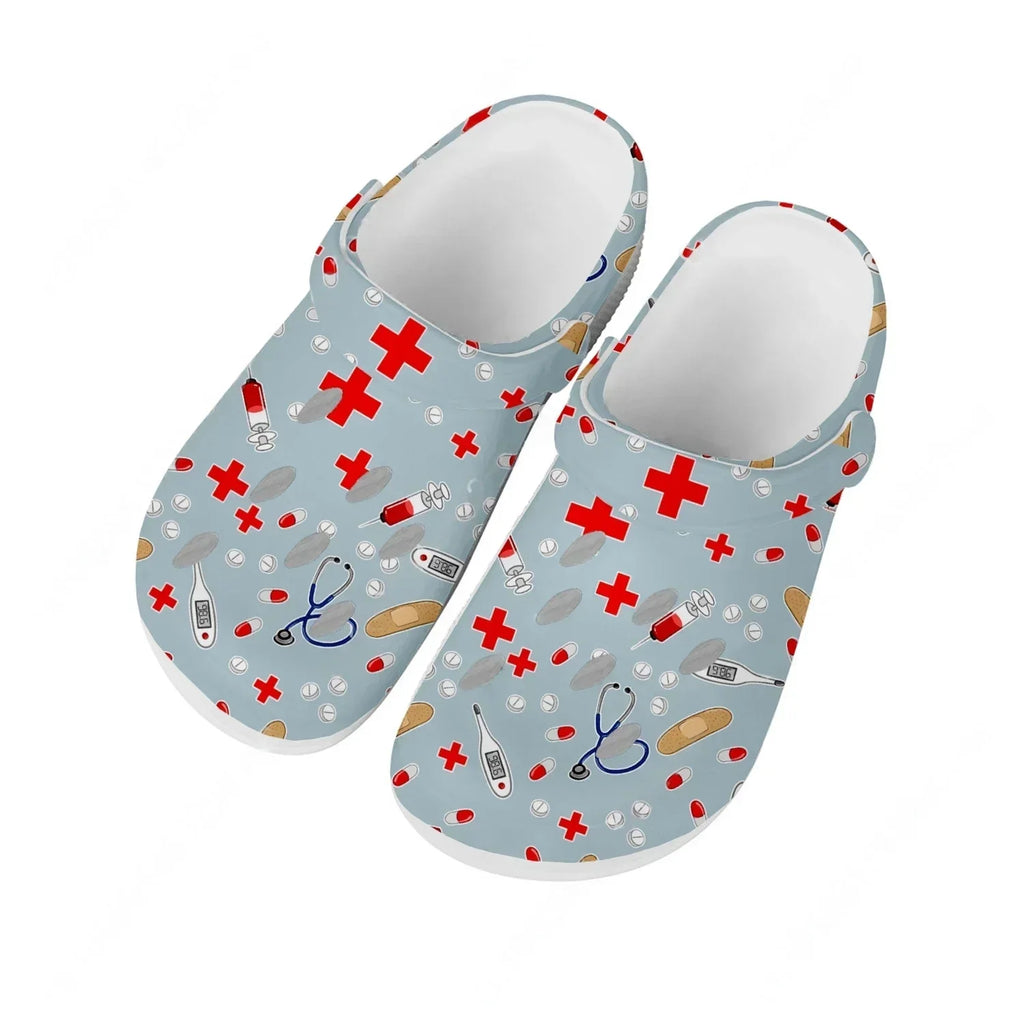 Nurse Heart Water Shoes Mens Womens Comfortable Fashion Home Garden Clogs Customizd Sandals Beach Breathable Hole Slippers