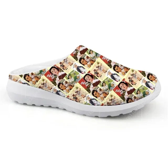 Women's Summer Slippers Hospital Nurse Printing Home Slipper Ladies Non-Slip Beach Sandals For Females Nursing Shoes