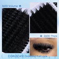 Lash Clusters 160D+260D Eyelash Clusters 12-24mm Long Thick Volume Strip Mink Lashes Dramatic Full Salon Look