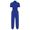 Womens Scrubs Jumpsuit Multi-pocket Elastic Waist Jogger Pants One-piece Rompers Bodysuit Nurse Doctor Workwear Medical Uniform