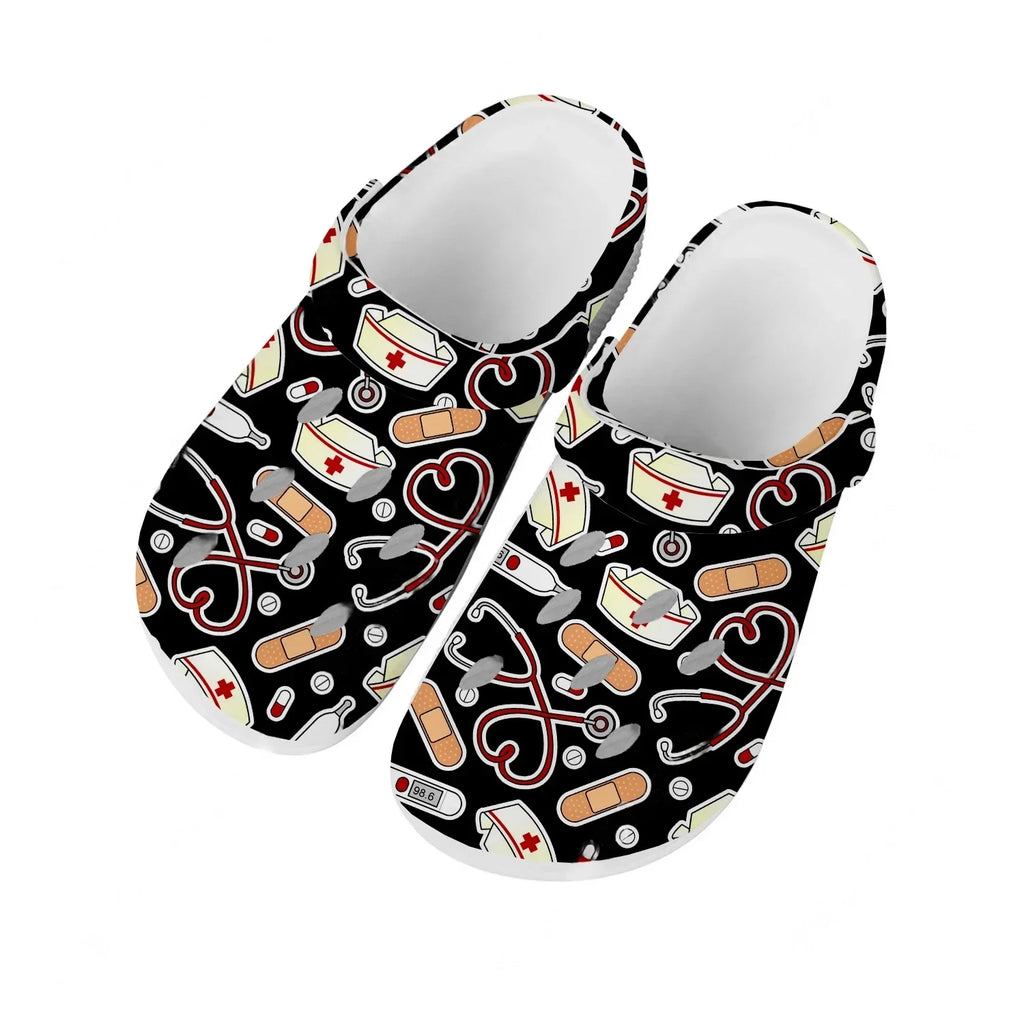 Nurse Heart Water Shoes Mens Womens Comfortable Fashion Home Garden Clogs Customizd Sandals Beach Breathable Hole Slippers