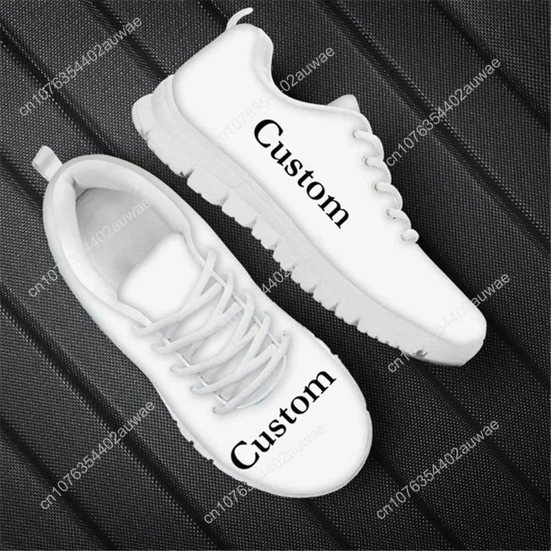 Cute Hospital Cartoon Nurse  Pattern Sneakers Shoes For Women Breathable Lace Up Flat Shoes Comfort Zapatillas