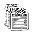 (3Pcs) Nurse Nutritional Facts Sticker ER Nurse Funny Medical Healthcare Sticker Healthcare Nurse Sticker Nursing Sticker Waterproof Vinyl Stickers Decorate Books Laptops Water Bottles Kindles 3"x2.3"