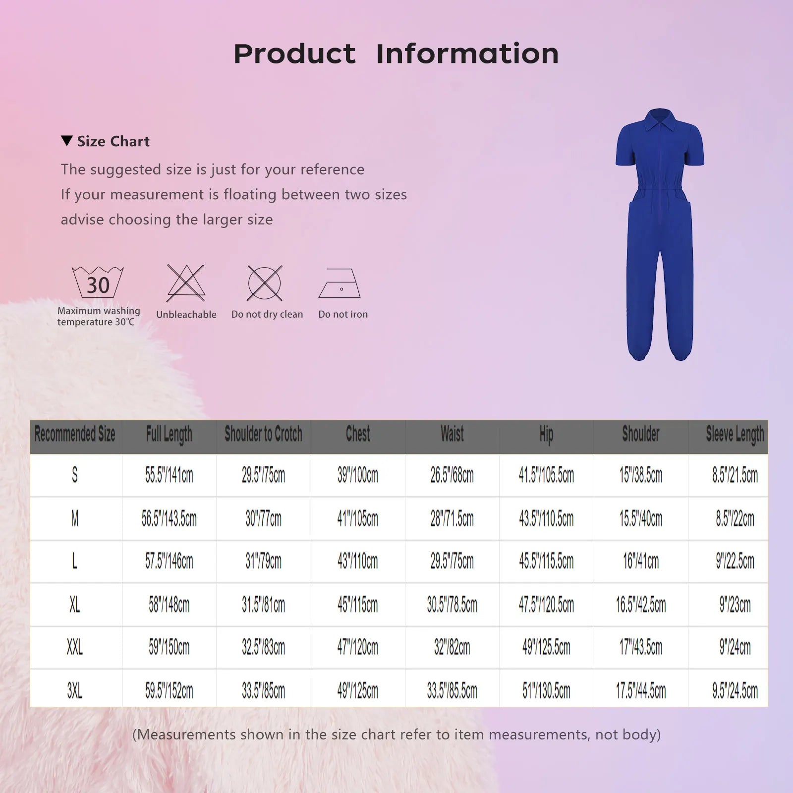 Women Short Sleeve Scrub Jumpsuit Multi-pockets Zipper Elastic Waist Jogger Pants Rompers Nurse Doctor Workwear Medical Uniform