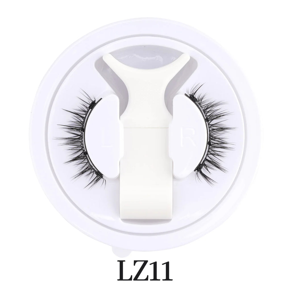 New 1 Pair Magnetic Eyelashes Handmade 3D Fluffy Faux Mink Lashes Reusable Natural False Eyelashes Magnetic Tweezers Makeup Set
