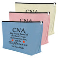 3PCS CNA Gift Certified Nursing Assistant Gifts Makeup Bag Gifts for CNA Medical Nurse Appreciation Gift for Women CNA Week Gifts Thank You Gift Retirement Birthday Gift Cosmetic Bag Zipper Pouch