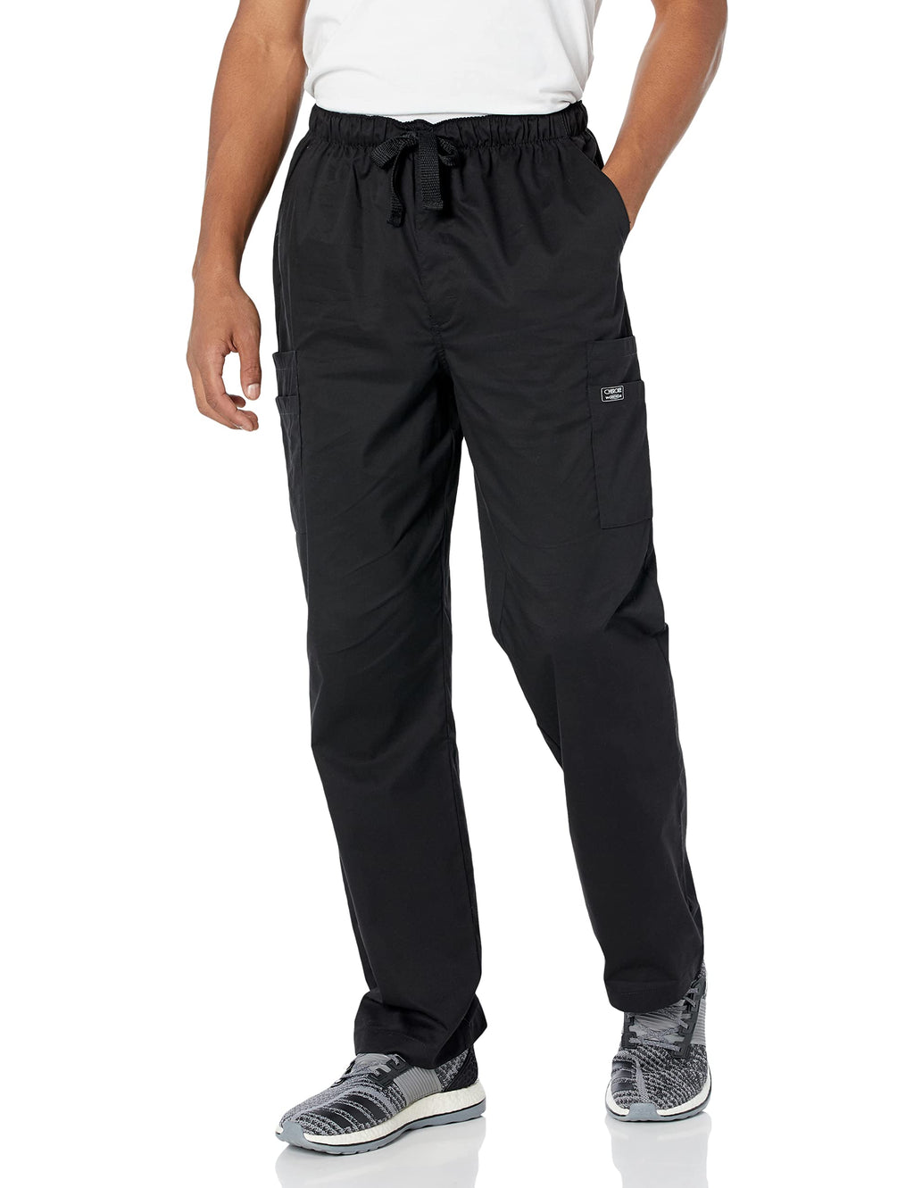 Cherokee Workwear Scrubs Mens Stretch Utility Pant Black Medium