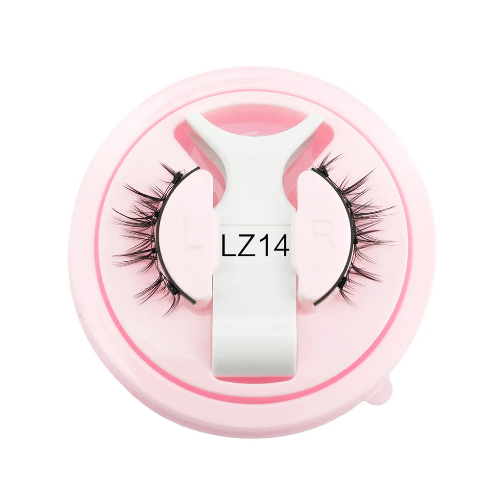 New 1 Pair Magnetic Eyelashes Handmade 3D Fluffy Faux Mink Lashes Reusable Natural False Eyelashes Magnetic Tweezers Makeup Set