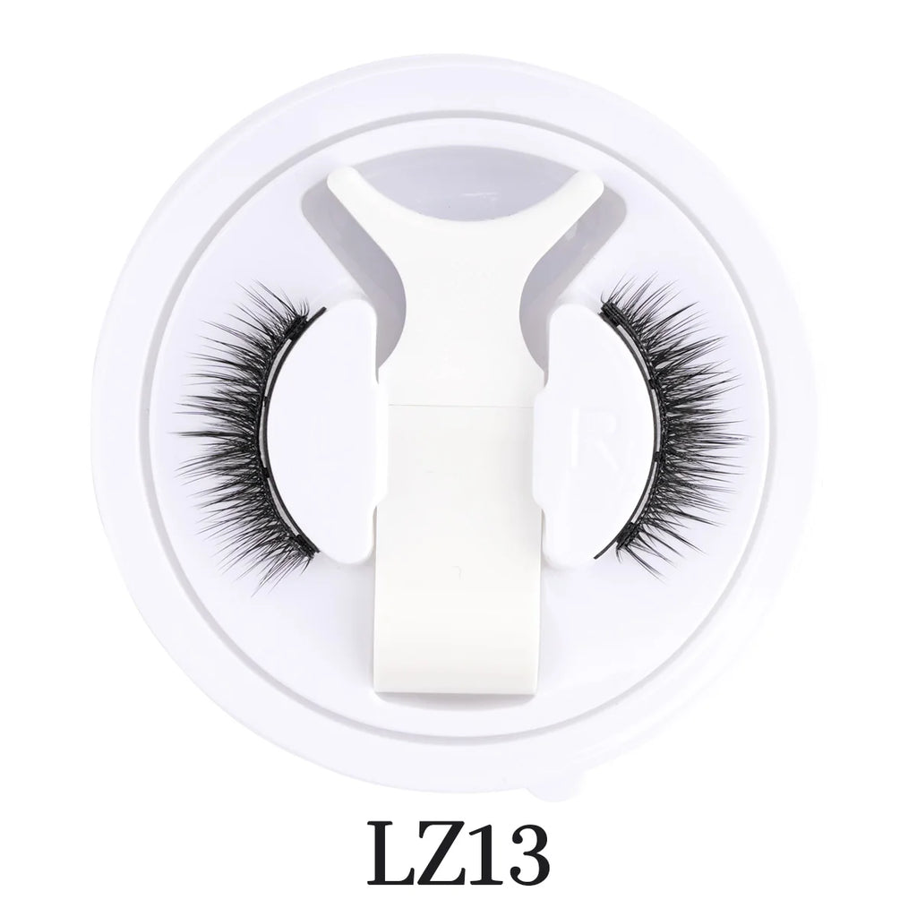 New 1 Pair Magnetic Eyelashes Handmade 3D Fluffy Faux Mink Lashes Reusable Natural False Eyelashes Magnetic Tweezers Makeup Set