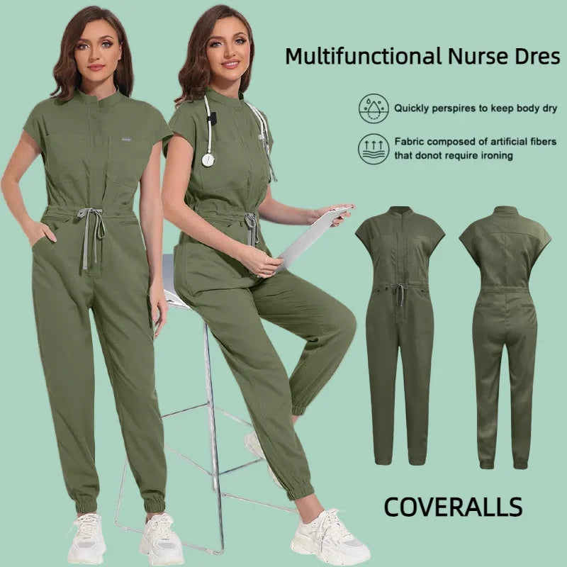 Wholesale Medical Apparel Scrub Uniform Women Short Sleeved Scrubs Jumpsuit Medical Hospital Clothing Scrub Uniforms with Pocket
