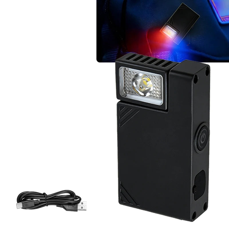 Mini Keychain EDC Flashlight Rechargeable Magnetic Torch Super Bright Pocket LED Torch Pen Clip Headlamp Outdoor Fishing Lamp