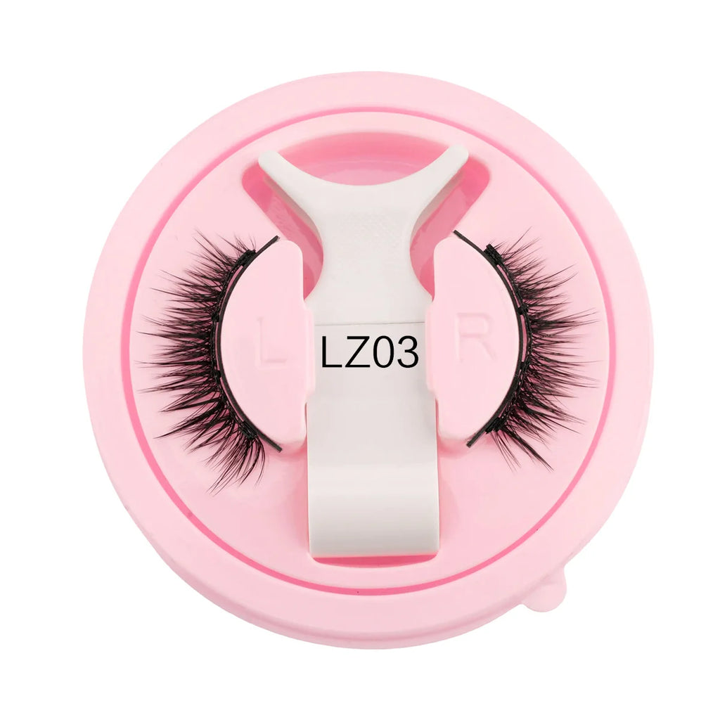 New 1 Pair Magnetic Eyelashes Handmade 3D Fluffy Faux Mink Lashes Reusable Natural False Eyelashes Magnetic Tweezers Makeup Set
